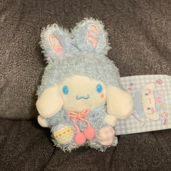 Fuzzy Cinnamoroll x Rabbit Cosplay Plush Keychain (5.5”) - Picture 1 of 8